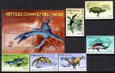 CUBA 2013, Fauna preistorica, Dinozauri, serie neuzată, MNH foto