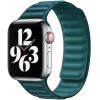 Curea iUni compatibila cu Apple Watch Ultra/SE/8/7/6/5/4/3/2/1, 40mm, Leather Link, Green