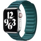 Cumpara ieftin Curea iUni compatibila cu Apple Watch 1/2/3/4/5/6/7, 38mm, Leather Link, Green