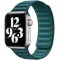 Curea iUni compatibila cu Apple Watch Ultra/SE/8/7/6/5/4/3/2/1, 40mm, Leather Link, Green