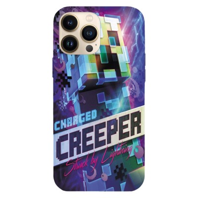 Husa compatibila cu Apple iPhone 15 Plus model Charged Creeper Minecraft, Silicon, TPU, Viceversa foto