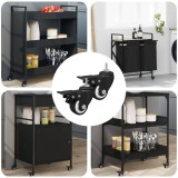 vidaXL Roți 2 pcs Negru M6 x 37 mm Fier și nylon 864764