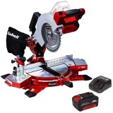 Einhell TE-MS 18/210 Li PXC + Starter Kit - Fierastrau circular stationar 210x30 mm + Set 1 acumulator si incarcator Li-Ion 18 V 4 Ah