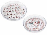 Cumpara ieftin Set 2 platouri sticla Gaina 30.5x3.5 cm, 27.5x3.5 cm