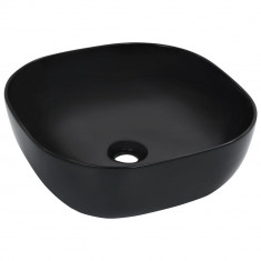 Chiuveta de baie, negru, 42,5x42,5x14,5 cm, ceramica GartenMobel Dekor