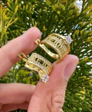 Cumpara ieftin Cercei Argint Te iubesc Aurii Cod ARG112E, Argintboutique