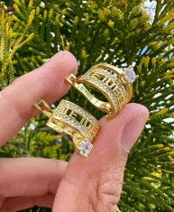 Cercei Argint Te iubesc Aurii Cod ARG112E