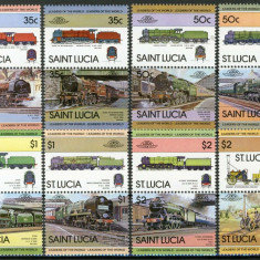 ST. LUCIA, LOCOMOTIVE - SERIE COMPLETĂ MNH