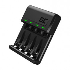 Încărcător de baterii Green Cell GC VitalCharger Ni-MH AA și AAA cu portal Micro USB și USB-C