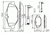 Set placute frana,frana disc MERCEDES E-CLASS (W211) (2002 - 2009) BOSCH 0 986 494 285