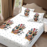 Husa de pat Finet + 2 fete de perna, pentru saltea de 160x200 cm, Bufnite Relax KipRoom