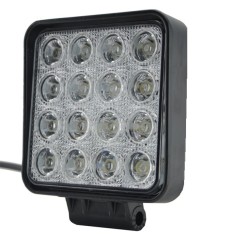 Proiector Slim LED Auto Offroad 16 LEDuri 48W 12V/24V Patrat foto