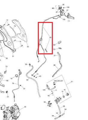 Cablu acceleratie Ski Doo Cod Produs: MX_NEW 512060893SK foto