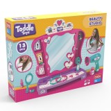 Set Machiaj pentru Copii &ndash; Beauty Studio cu Oglinda si Accesorii, 13 piese, Toddle Toys