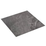 Placi de pardoseala autoadezive, PVC, 5,11 m&sup2;, negru, cu model