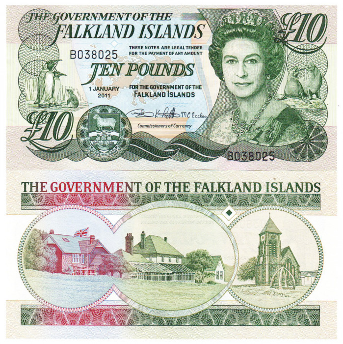 Insulele Falkland 10 Pounds 2011 P-18 UNC