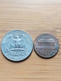 Lot 2 monede USA anul 1984