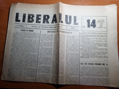 ziarul liberalul 5-12 iunie 1990-radu canpeanu,articolul regele si maresalul foto
