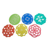 Set 6 Sabloane Pudrat Plastic Delicia Tescoma, Craciun, Paste, Valentine's Day, Tort, Prajituri, Decorare Zahar, Cacao, Scortisoara