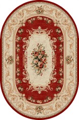 Covor Clasic Lotos 535 Oval - 80x200, Rosu foto