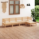 vidaXL Set mobilier de grădină, 5 piese, lemn masiv de pin 3082677