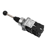 Controler Joystick 4 Pozitii NO-NO Retinere XD2-PA14, 22mm, Comutator Industrial, Metal Cromat, 0.27A/250V DC-13, 3A/240V AC-15