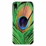 Husa silicon pentru Apple Iphone XR, Peacock Feather Green Blue