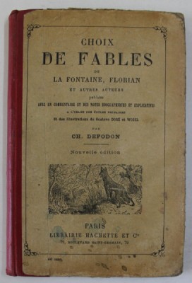 CHOIX DE FABLES par LA FONTAINE , FLORIAN ET AUTRES , 1914 foto