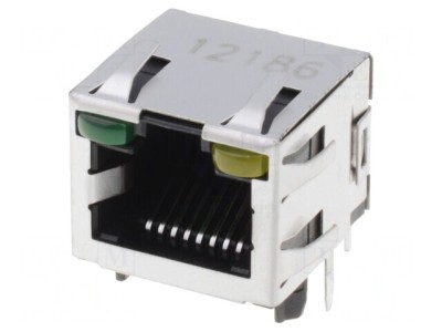 Soclu RJ45 Cat 5 Ecranat cu LED foto