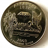 AMERICA QUARTER 1/4 DOLLAR 2003 LITERA D.(Diamant -bijuter de stat-Arkansas), America de Nord, Cupru-Nichel