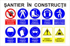 Panou santier in constructii foto