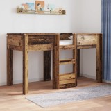 vidaXL Pat Etajat pentru Copii Lemn vechi 75 x 190 cm Lemn compozit 3410473