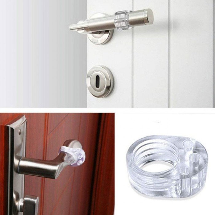 Inele Protecție Ușă, Transparent, Set 2 Bucăți, PVC