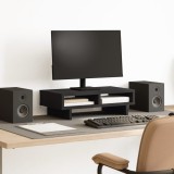 VidaXL Suport de monitor, negru, 50x27x15 cm, lemn prelucrat