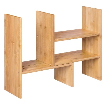 SONGMICS Organizator modular cu 3 forme de depozitare reglabile, din bambus, 65x15x40 cm, maro Household NewTrend foto