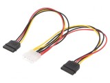 Cablu de Alimentare SATA Molex la SATA 15pin 0,3m