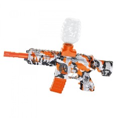 Mitraliera de jucarie electrica Cyrax cu bile de hidrogen de gel, gun bluster, tragere in rafala, varsta peste 6 ani, ochelari de protectie, 5000 de b foto
