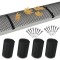 vidaXL Plasă de jgheab cu cleme, 4 buc., 1,08 ㎡, HDPE 143895