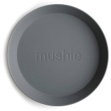 Cumpara ieftin Mushie Round Dinnerware Plates farfurie Smoke 2 buc