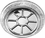 Set 3 tavi rotunde din aluminiu pentru gratar MagicHome, 23 x 4,8 cm