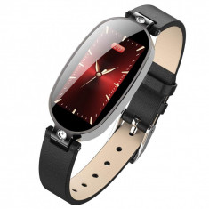 Smartwatch 2019 ceas femeie B79 oled pasi ciclu PPG, ECG, EKG NEGRU ARGINTIU foto