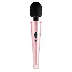 Vibrator Masaj Rosy Gold, 10 Moduri Vibratii, USB, 30 cm