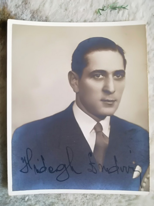 Foto HIDEG LUDOVIC anii 30-40 Opera Romana Bucuresti semnatura 8 x 6,5 cm