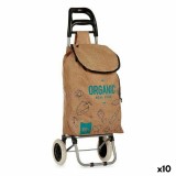 Cărucior de cumpărături Kinvara Organic Albastru Maro 3,3 L 36 x 95 x 35 cm (10 Unități)