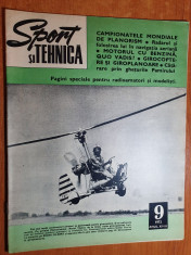 sport si tehnica septembrie 1972-zborul fara motor,planorism,parasutism,motocros foto