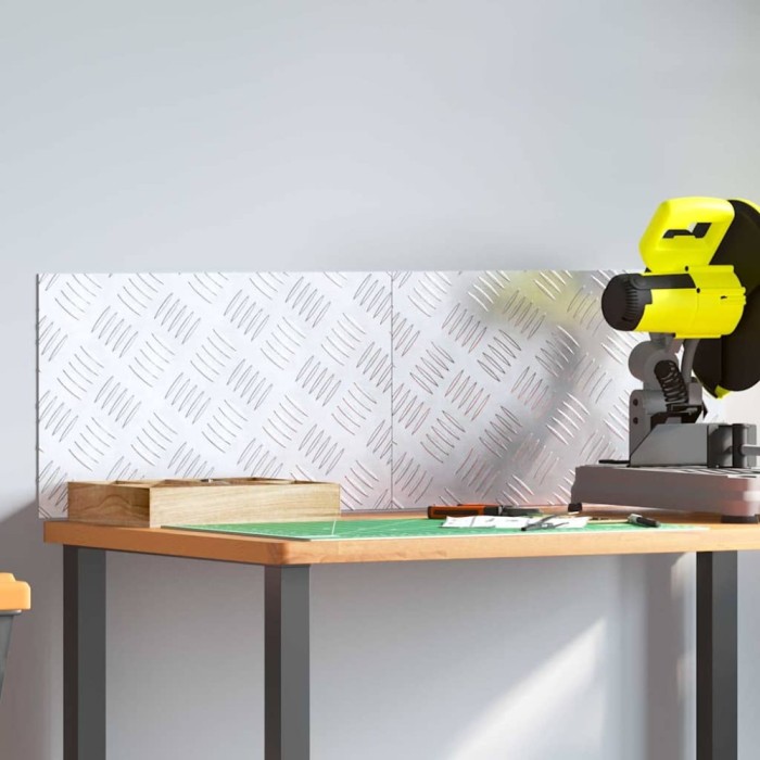 vidaXL Plăci cu tablouri 2 pcs Argintiu 50 x 30 cm Aluminiu
