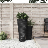 Cumpara ieftin Jardinieră cu interior detașabil, antracit 18 / 45 L PP canelat