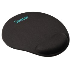 MousePAD SPACER, suport incheietura cu gel, cauciuc si material textil, 240 x 220 mm, negru &quot;SPMP-PAD-GEL-BK&quot;