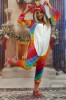 PJM53-319 Pijama intreaga kigurumi, model unicorn multicolor, L/XL, M/L, S/M