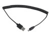 CABLU alimentare si date GEMBIRD, pt. smartphone, USB 2.0 (T) la Micro-USB 2.0 (T), 1.8m, spiralat, conectori auriti, negru, &quot;CC-mUSB2C-AMBM-6&quot; (timbr
